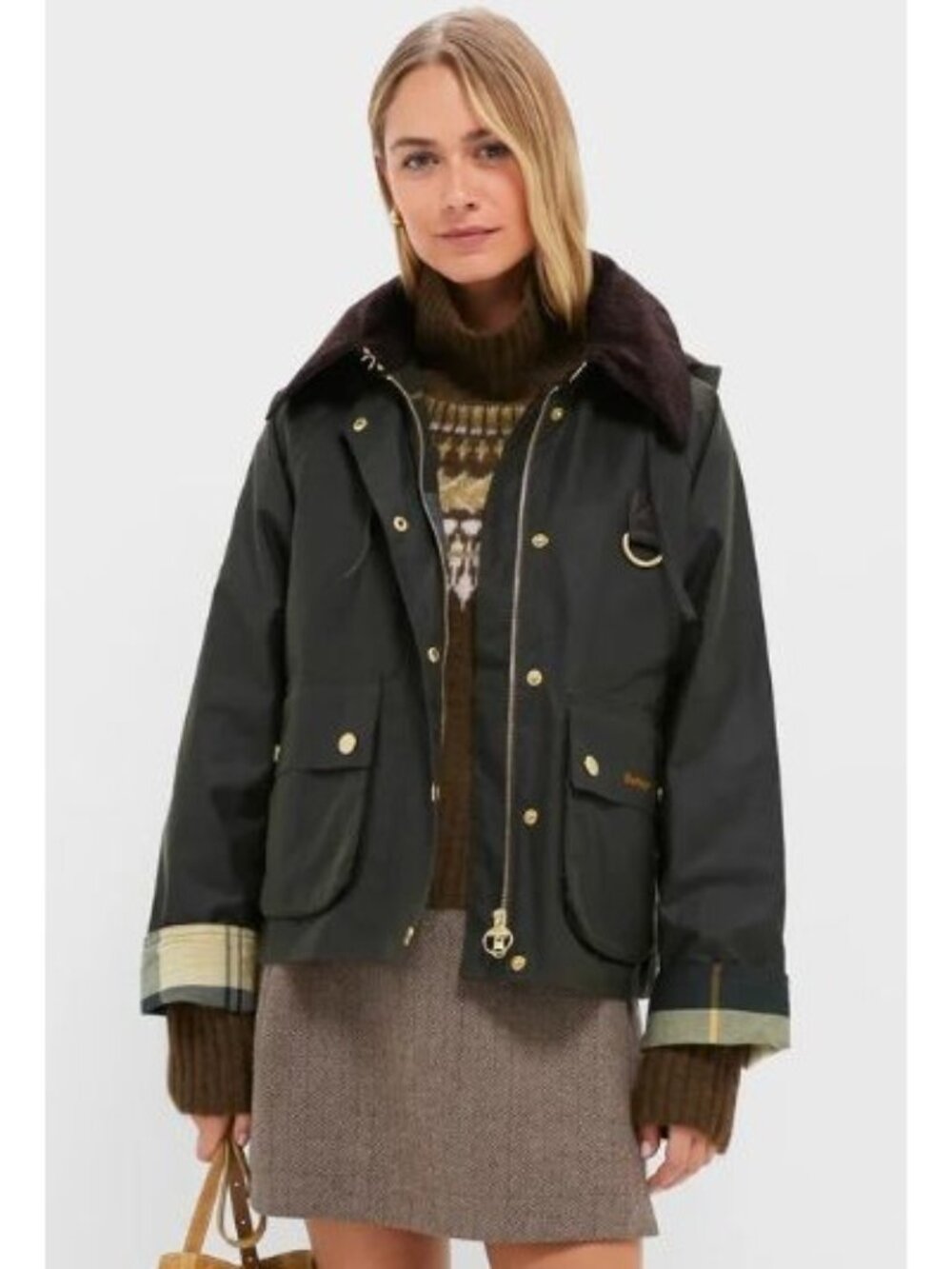 NEW Barbour Reighton Wax Jacket, Fern/Ancient, Women UK 14/US 10
